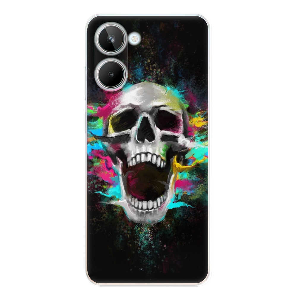 Odolné silikónové puzdro iSaprio - Skull in Colors - Realme 10