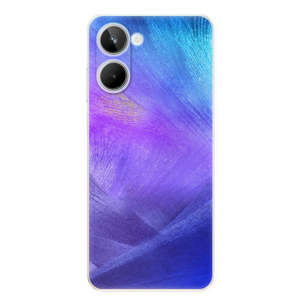 Odolné silikónové puzdro iSaprio - Purple Feathers - Realme 10