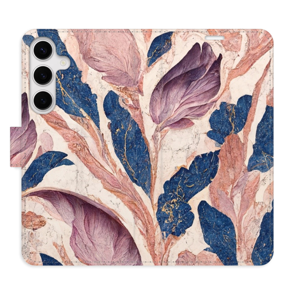 Flipové puzdro iSaprio - Old Leaves 02 - Samsung Galaxy S24+