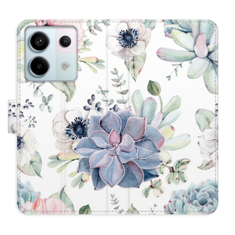 Flipové puzdro iSaprio - Succulents - Xiaomi Redmi Note 13 Pro 5G / Poco X6 5G