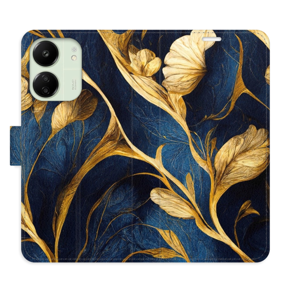 Flipové puzdro iSaprio - GoldBlue - Xiaomi Redmi 13C