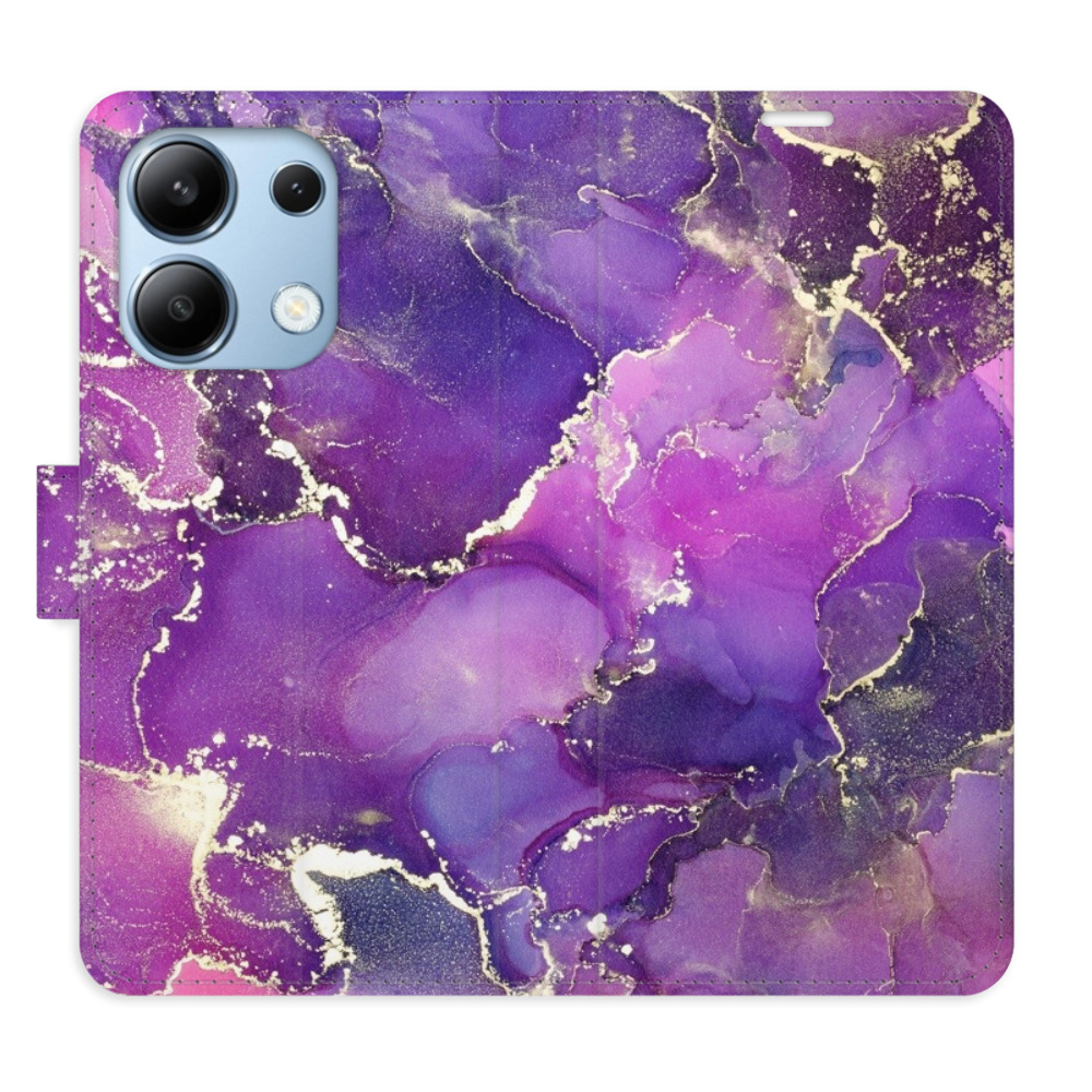Flipové puzdro iSaprio - Purple Marble - Xiaomi Redmi Note 13