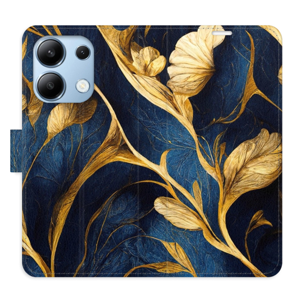Flipové puzdro iSaprio - GoldBlue - Xiaomi Redmi Note 13