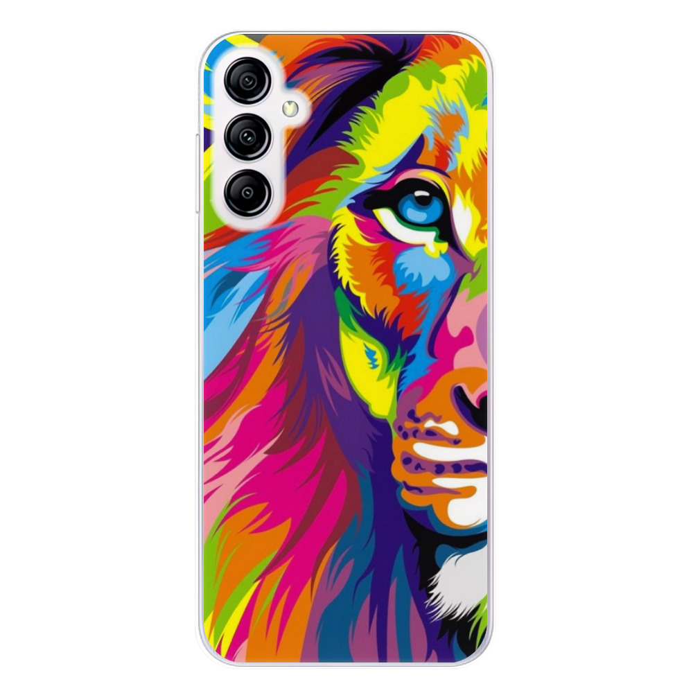 Odolné silikónové puzdro iSaprio - Rainbow Lion - Samsung Galaxy A14 / A14 5G