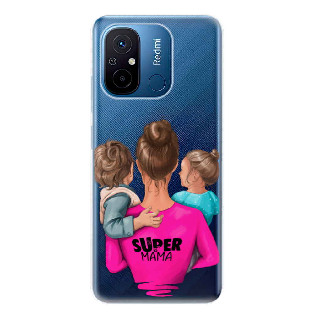 Odolné silikónové puzdro iSaprio - Super Mama - Boy and Girl - Xiaomi Redmi 12C
