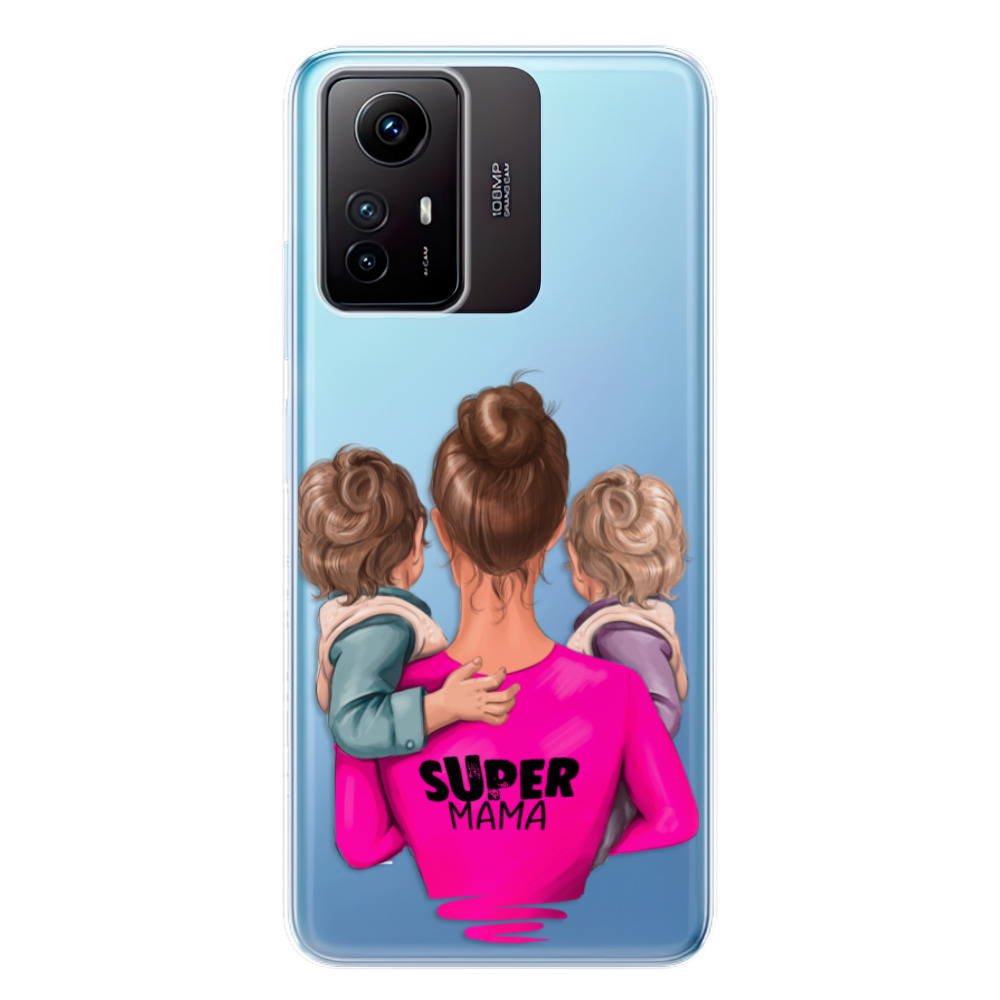 Odolné silikónové puzdro iSaprio - Super Mama - Two Boys - Xiaomi Redmi Note 12S