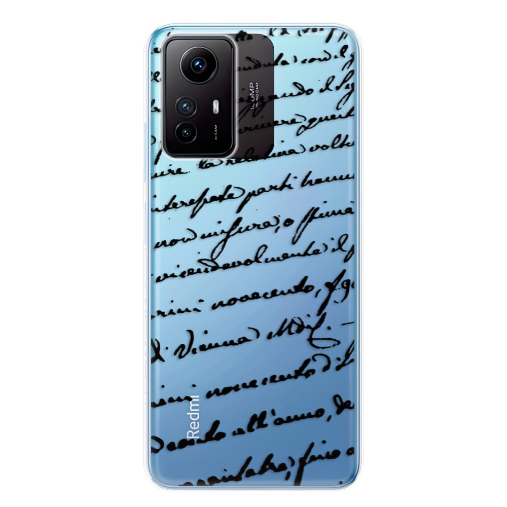 Odolné silikónové puzdro iSaprio - Handwriting 01 - black - Xiaomi Redmi Note 12S
