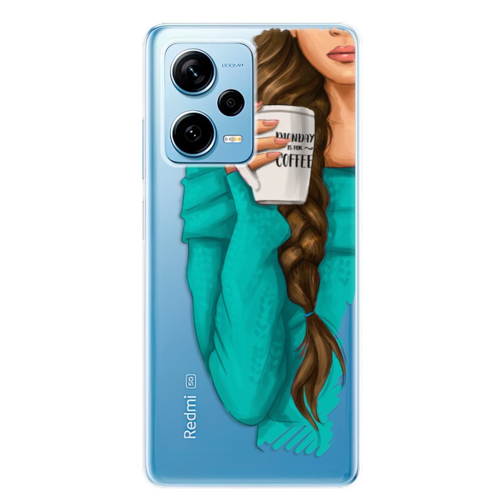 Odolné silikónové puzdro iSaprio - My Coffe and Brunette Girl - Xiaomi Redmi Note 12 Pro 5G / Poco X5 Pro 5G