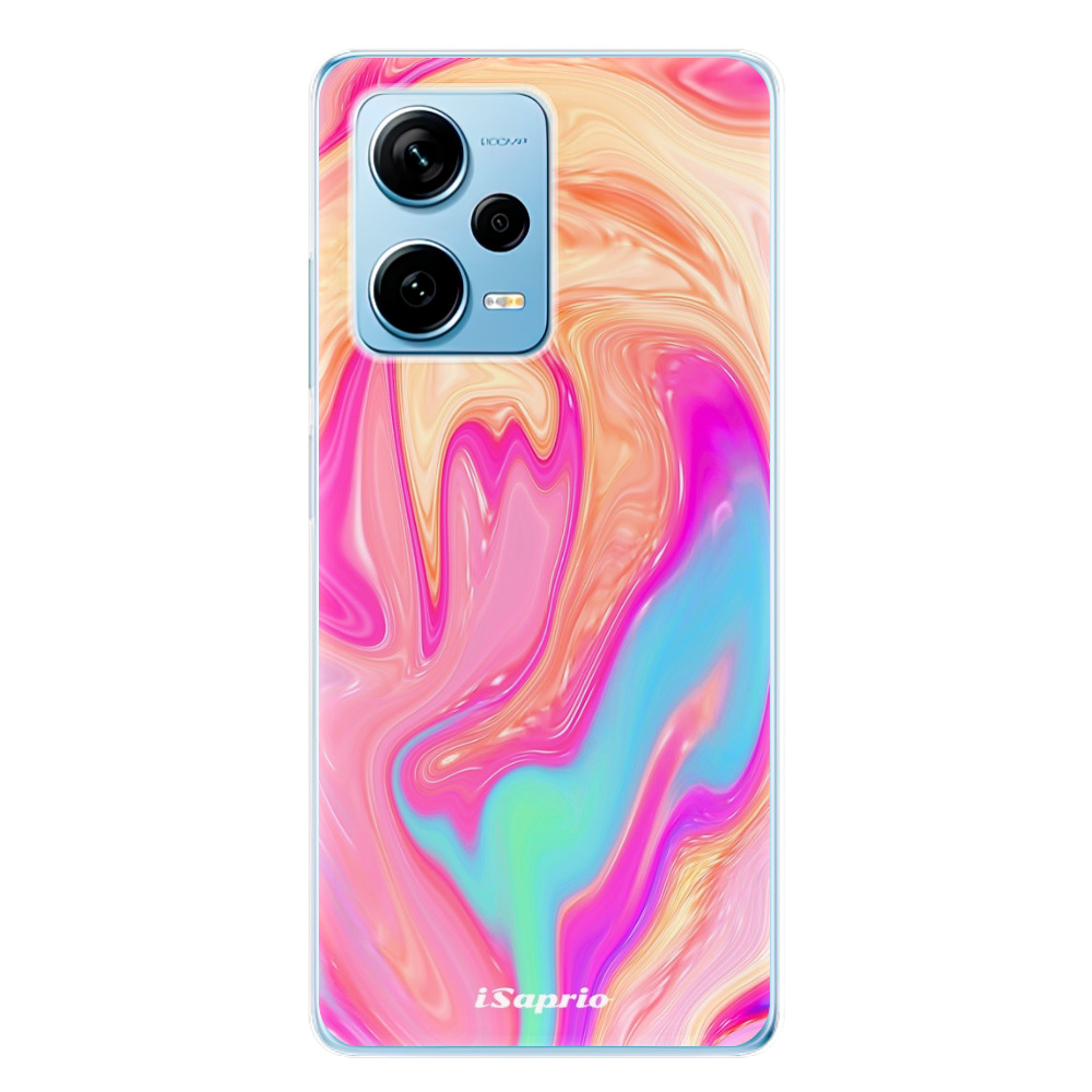 Odolné silikónové puzdro iSaprio - Orange Liquid - Xiaomi Redmi Note 12 Pro+ 5G