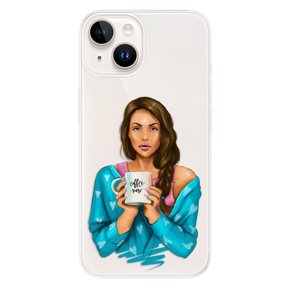 Odolné silikónové puzdro iSaprio - Coffe Now - Brunette - iPhone 15 Plus