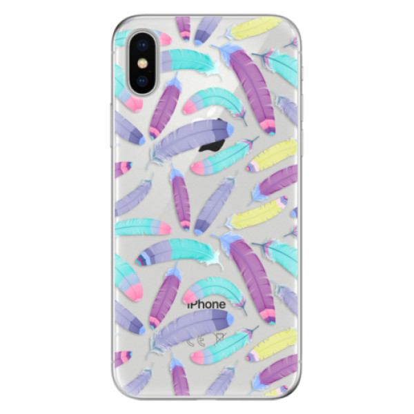 Odolné silikónové puzdro iSaprio - Feather Pattern 01 - iPhone X