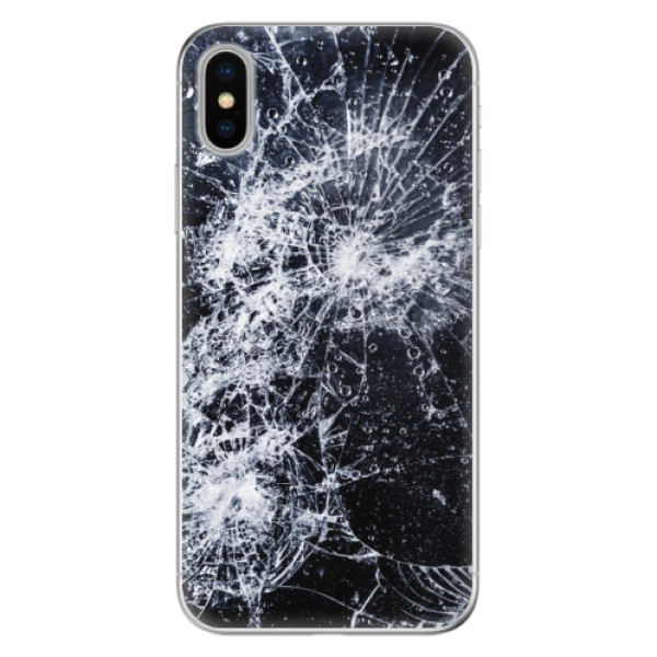 Odolné silikónové puzdro iSaprio - Cracked - iPhone X