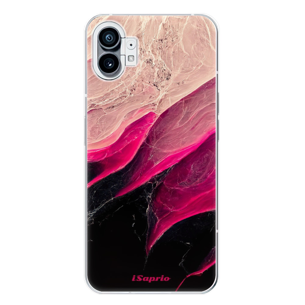 Odolné silikónové puzdro iSaprio - Black and Pink - Nothing Phone (1)