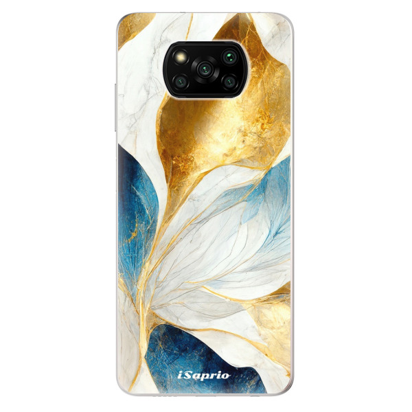 Odolné silikónové puzdro iSaprio - Blue Leaves - Xiaomi Poco X3 Pro / X3 NFC