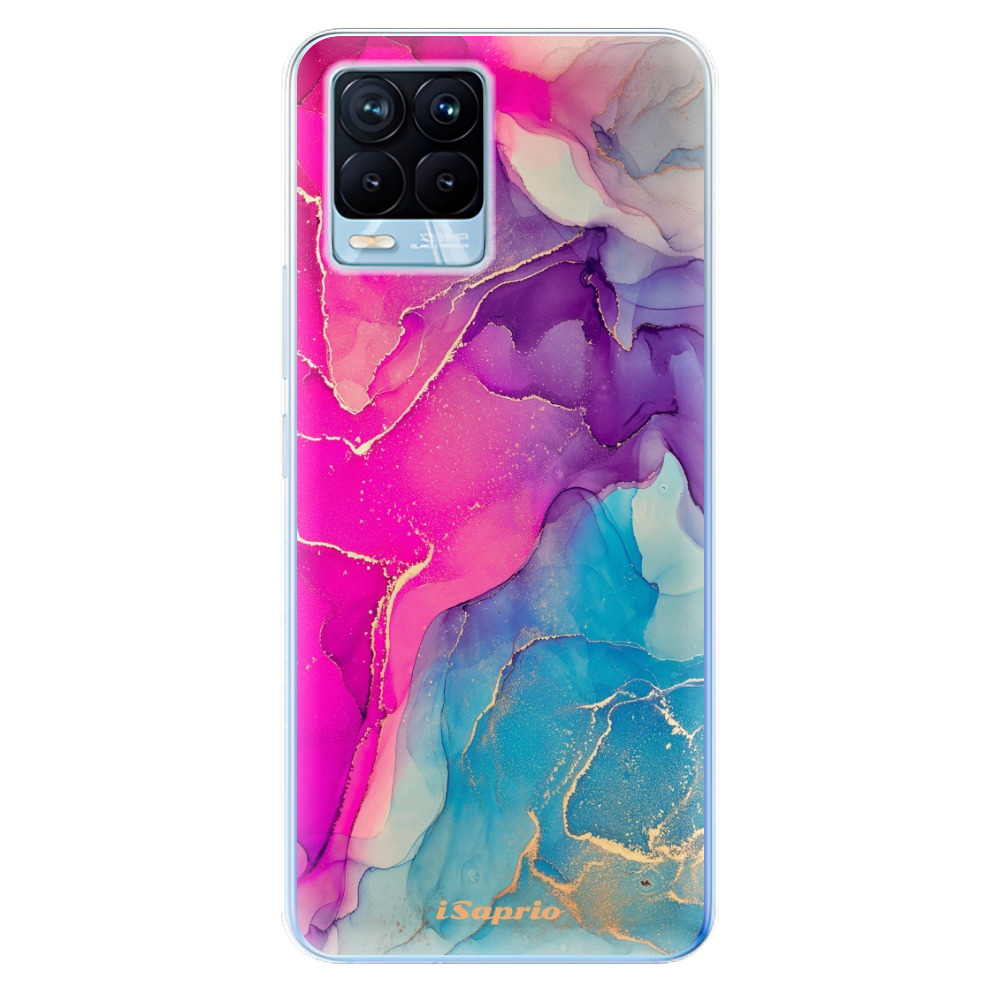 Odolné silikónové puzdro iSaprio - Purple Ink - Realme 8 / 8 Pro