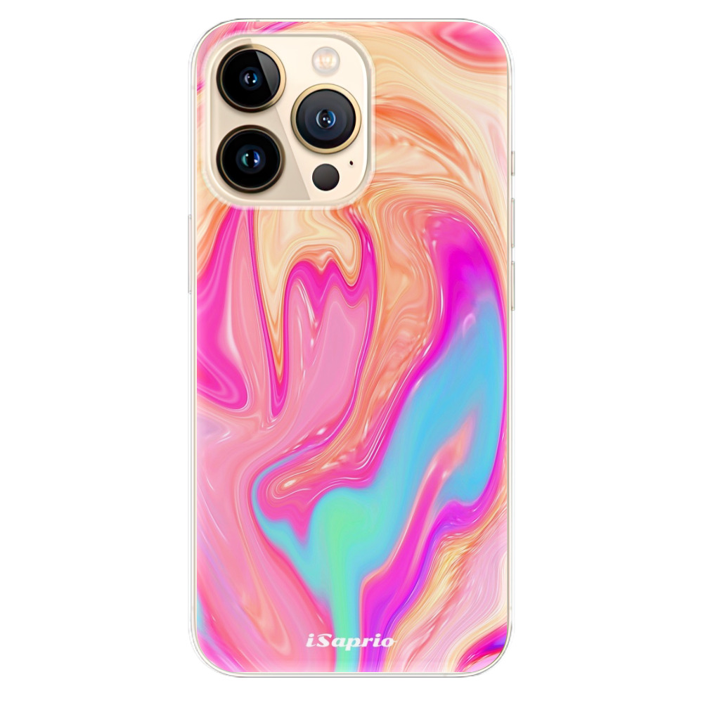 Odolné silikónové puzdro iSaprio - Orange Liquid - iPhone 13 Pro