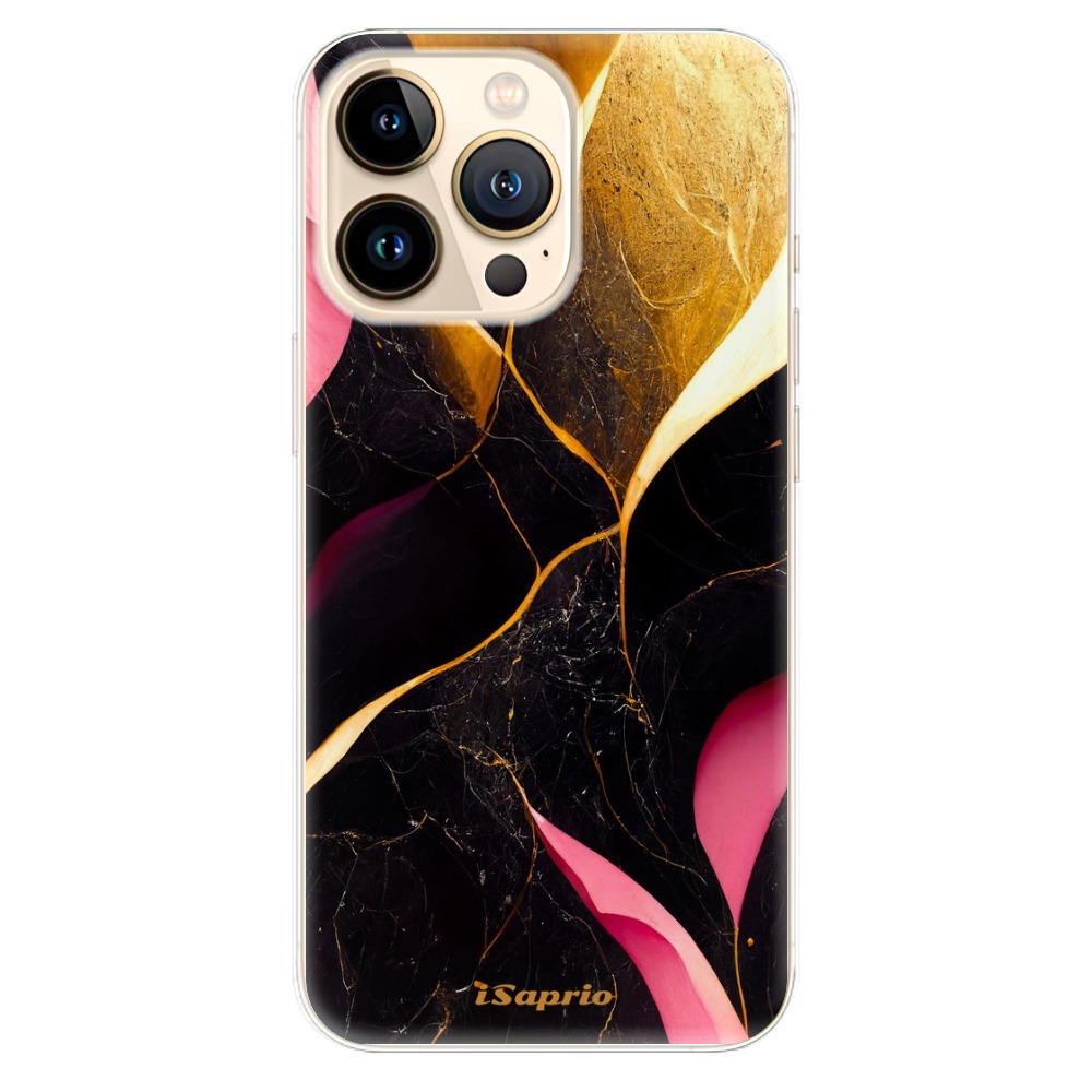 Odolné silikónové puzdro iSaprio - Gold Pink Marble - iPhone 13 Pro