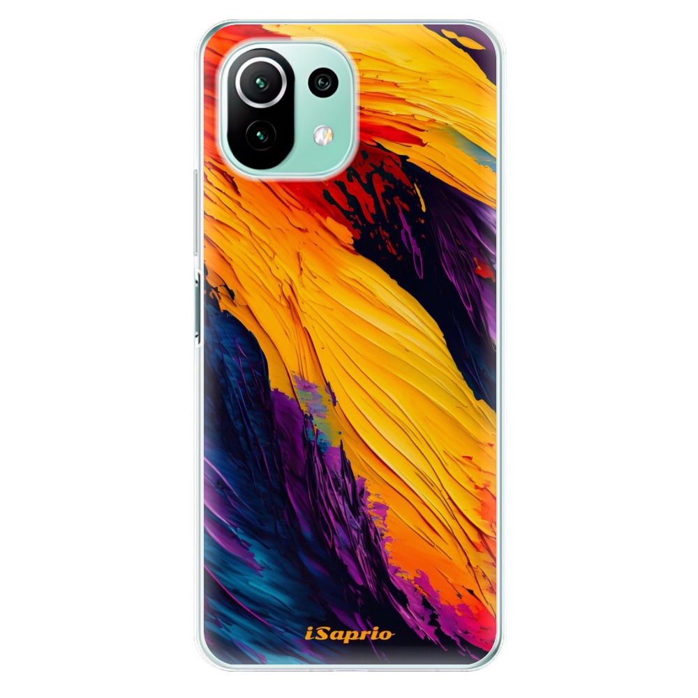 Odolné silikónové puzdro iSaprio - Orange Paint - Xiaomi Mi 11 Lite