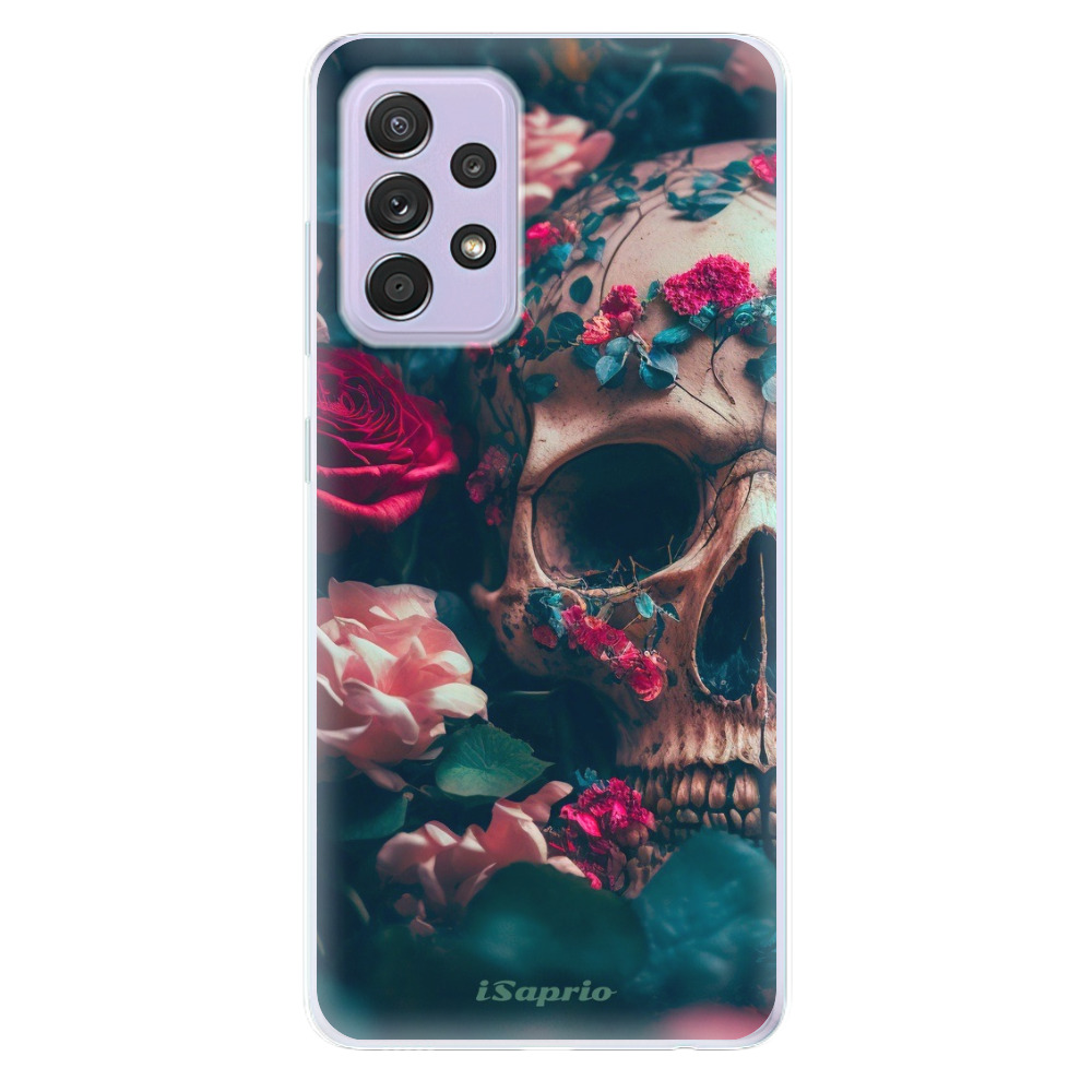 Odolné silikónové puzdro iSaprio - Skull in Roses - Samsung Galaxy A52/A52 5G