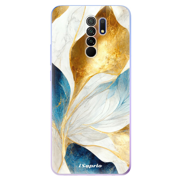 Odolné silikónové puzdro iSaprio - Blue Leaves - Xiaomi Redmi 9