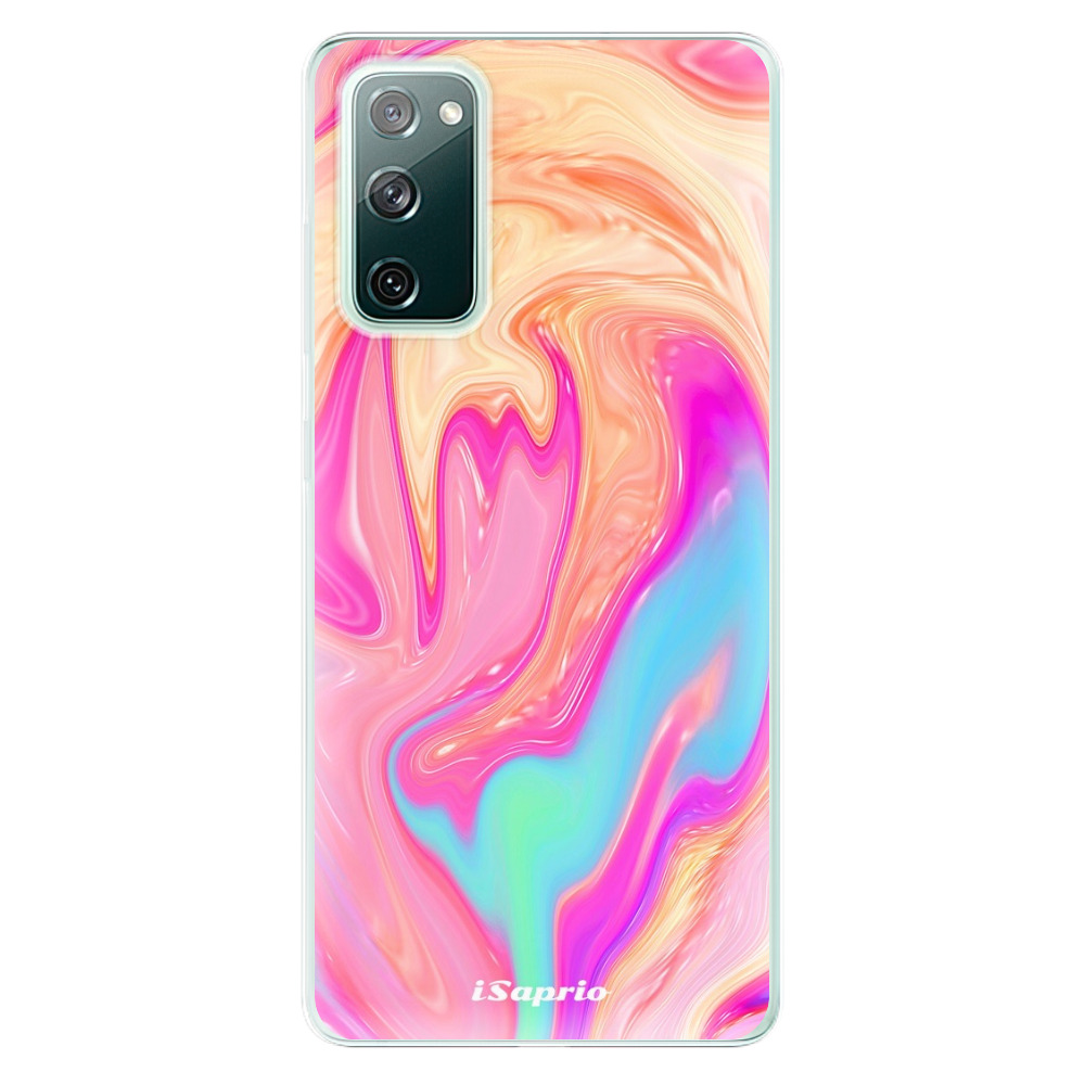 Odolné silikónové puzdro iSaprio - Orange Liquid - Samsung Galaxy S20 FE