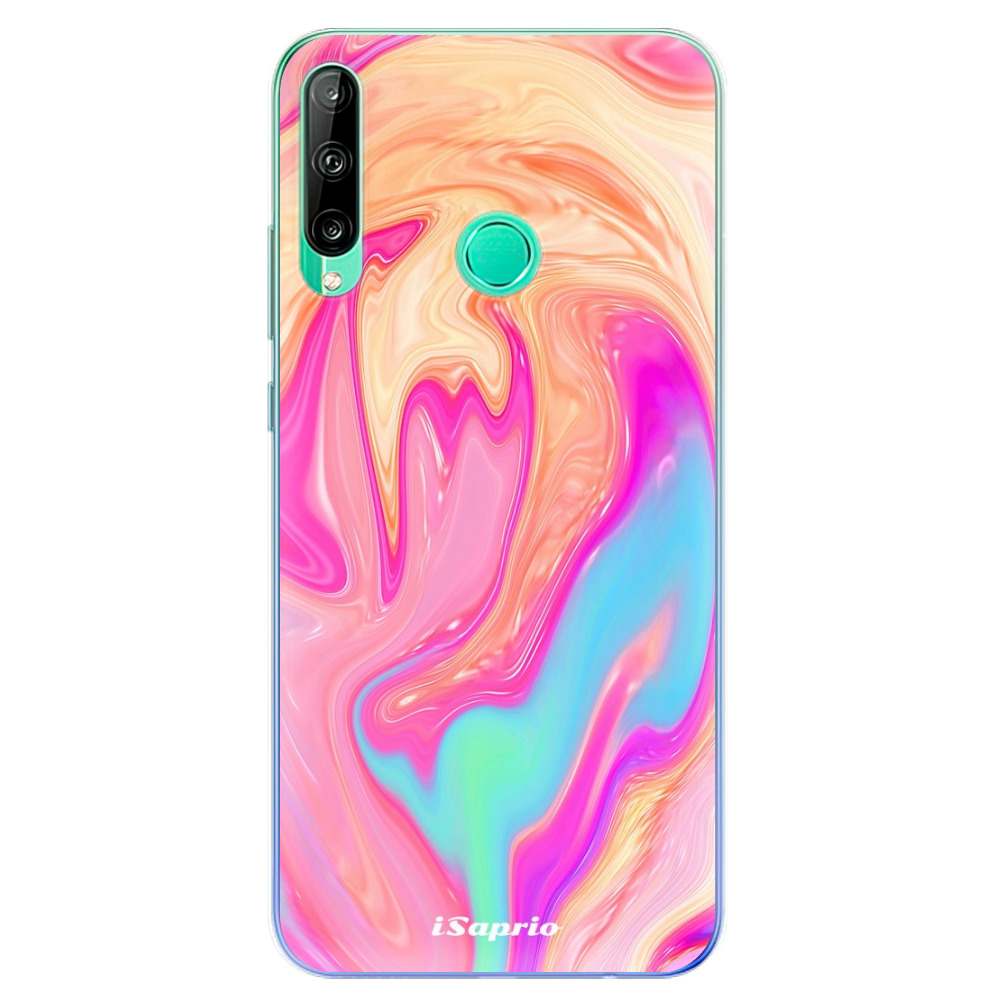 Odolné silikónové puzdro iSaprio - Orange Liquid - Huawei P40 Lite E