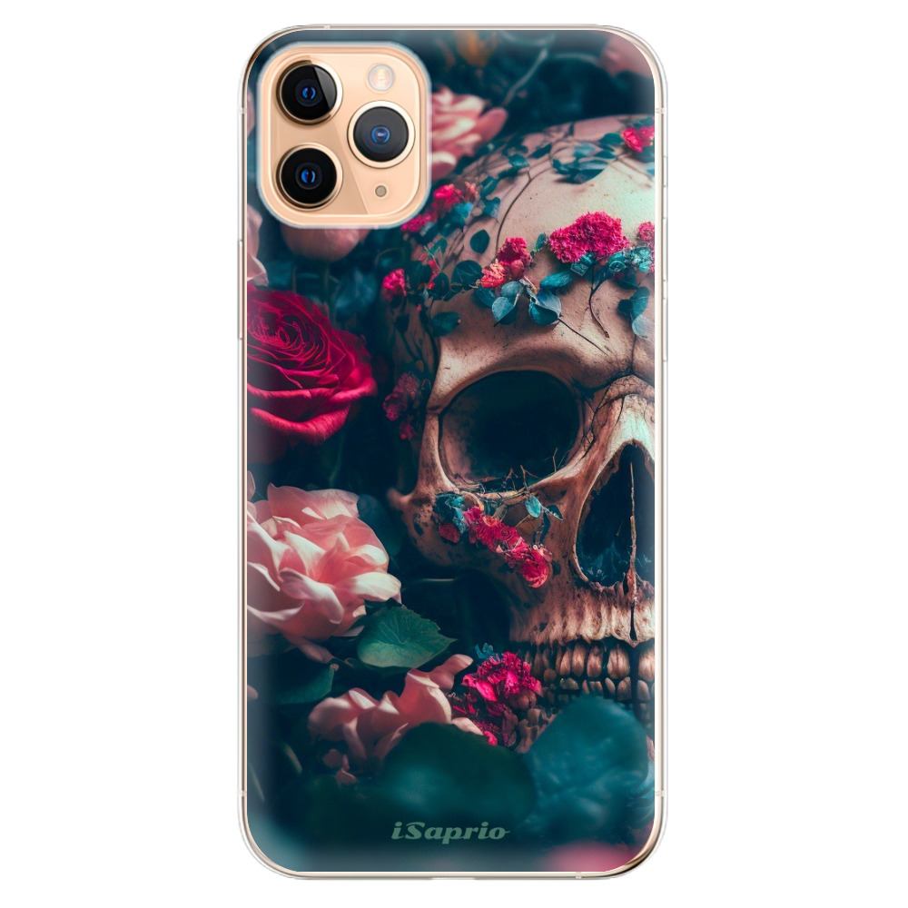 Odolné silikónové puzdro iSaprio - Skull in Roses - iPhone 11 Pro Max