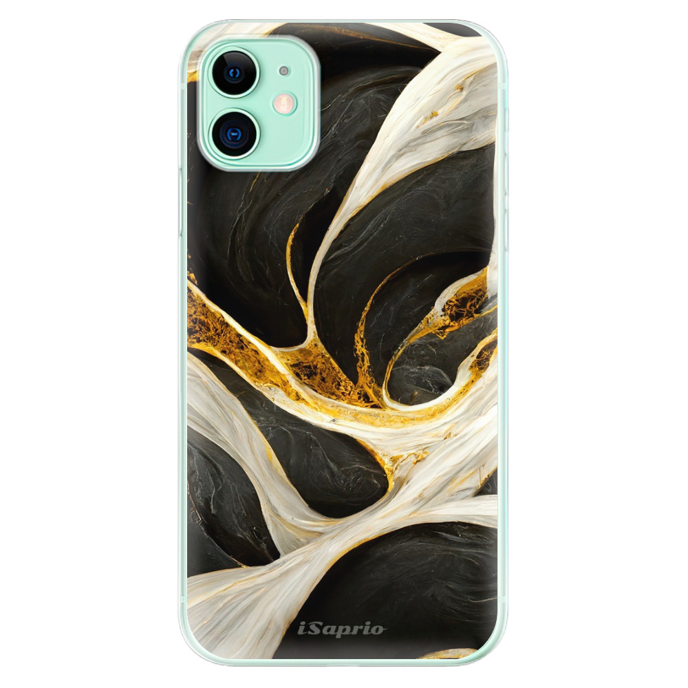 Odolné silikónové puzdro iSaprio - Black and Gold - iPhone 11