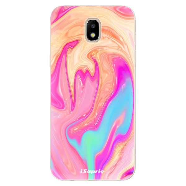 Odolné silikónové puzdro iSaprio - Orange Liquid - Samsung Galaxy J5 2017