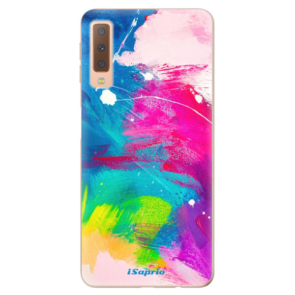 Odolné silikónové puzdro iSaprio - Abstract Paint 03 - Samsung Galaxy A7 (2018)