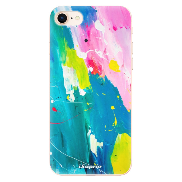 Odolné silikónové puzdro iSaprio - Abstract Paint 04 - iPhone 8