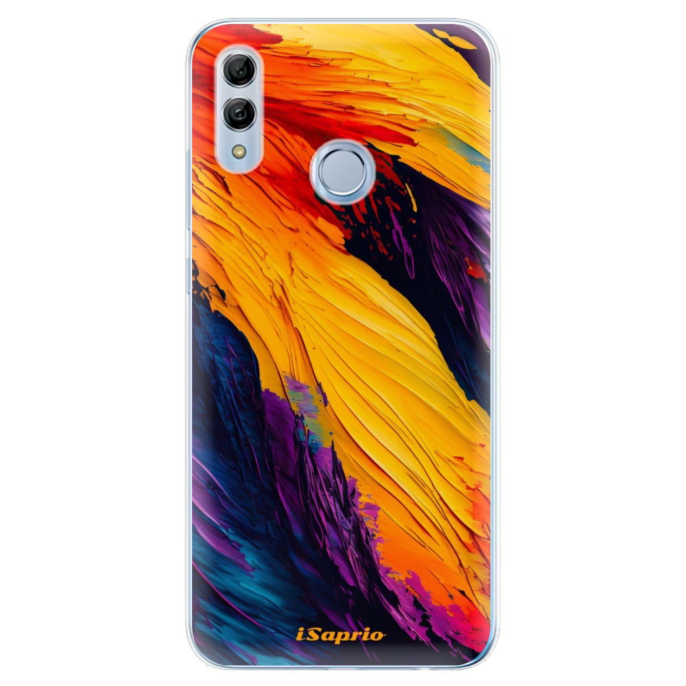 Odolné silikónové puzdro iSaprio - Orange Paint - Huawei Honor 10 Lite