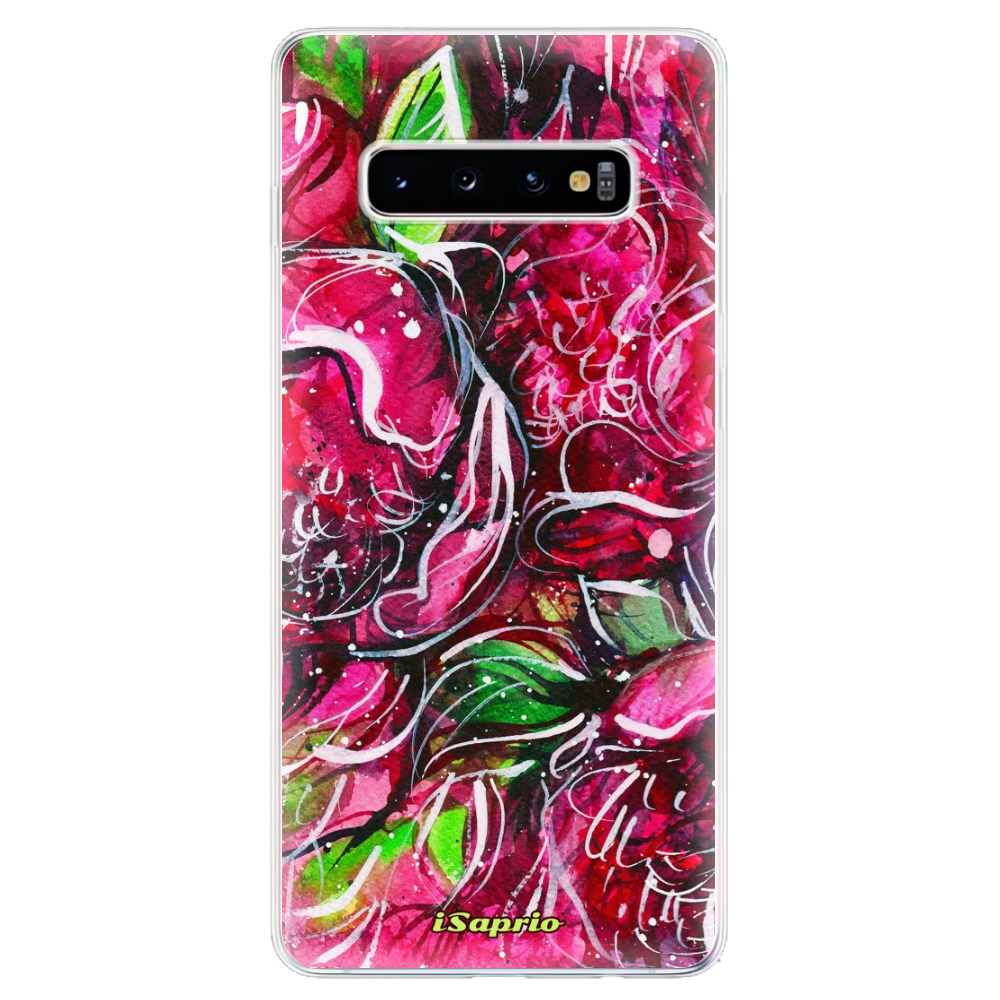 Odolné silikónové puzdro iSaprio - Burgundy - Samsung Galaxy S10+