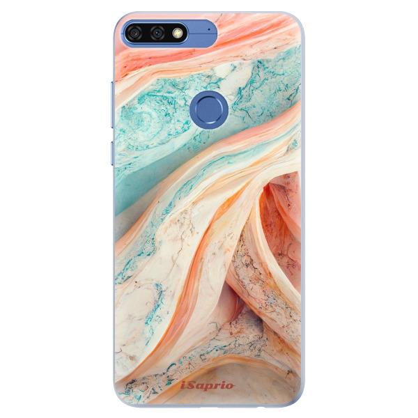 Silikónové puzdro iSaprio - Orange and Blue - Huawei Honor 7C