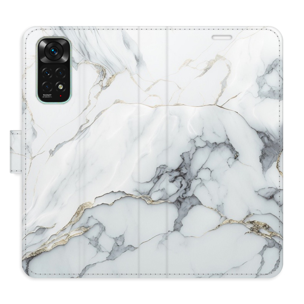 Flipové puzdro iSaprio - SilverMarble 15 - Xiaomi Redmi Note 11 / Note 11S