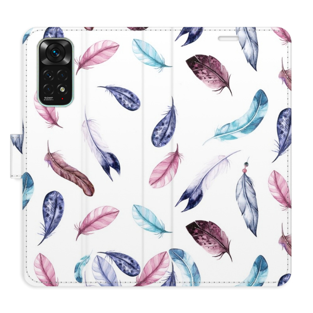 Flipové puzdro iSaprio - Colorful Feathers - Xiaomi Redmi Note 11 / Note 11S