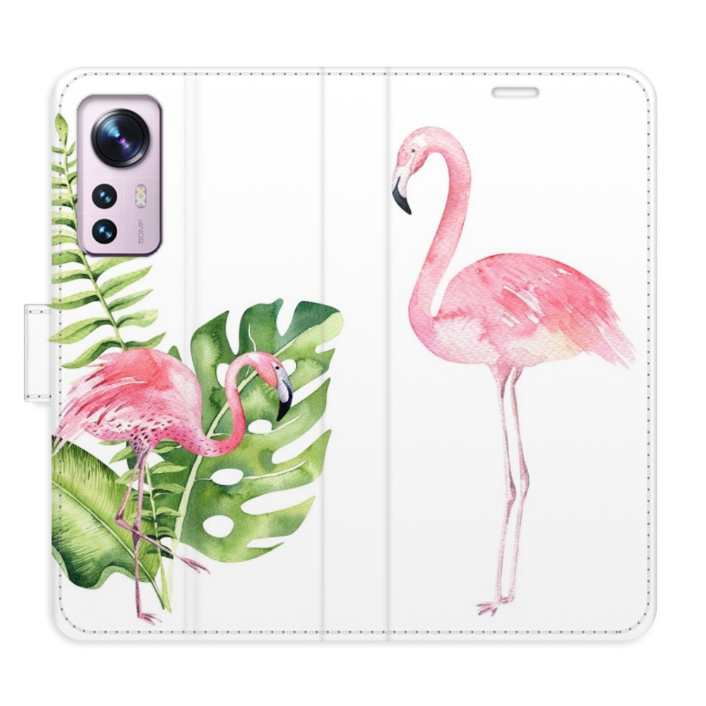 Flipové puzdro iSaprio - Flamingos - Xiaomi 12 / 12X