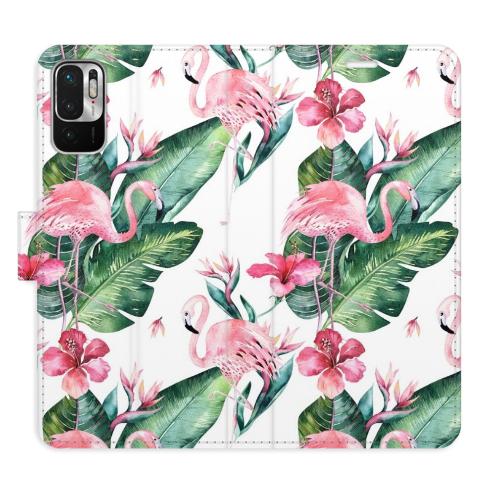 Flipové puzdro iSaprio - Flamingos Pattern - Xiaomi Redmi Note 10 5G