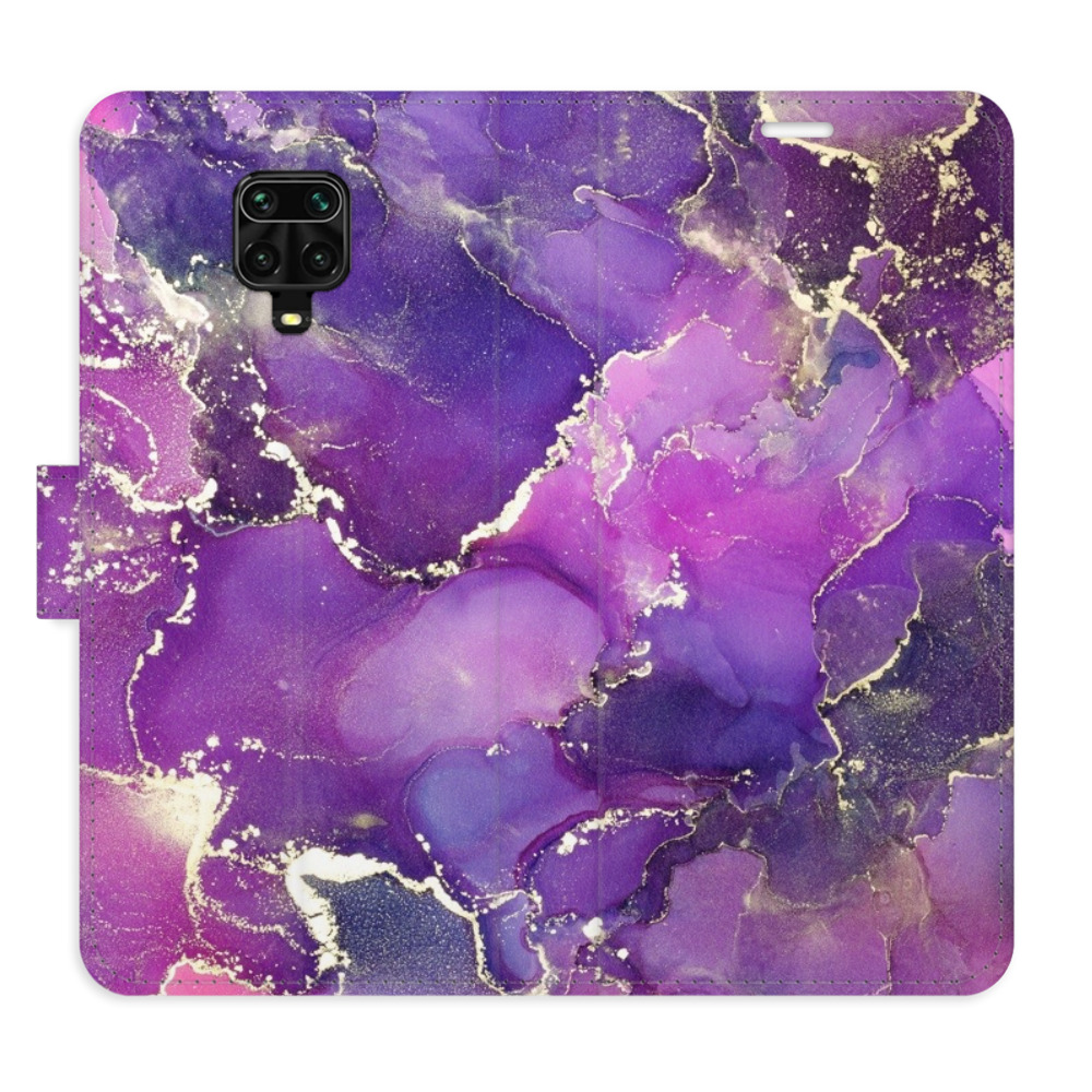 Flipové puzdro iSaprio - Purple Marble - Xiaomi Redmi Note 9 Pro / Note 9S