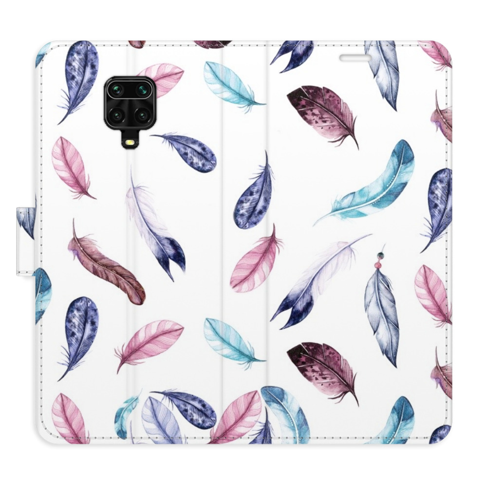 Flipové puzdro iSaprio - Colorful Feathers - Xiaomi Redmi Note 9 Pro / Note 9S