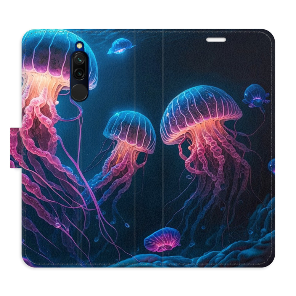 Flipové puzdro iSaprio - Jellyfish - Xiaomi Redmi 8