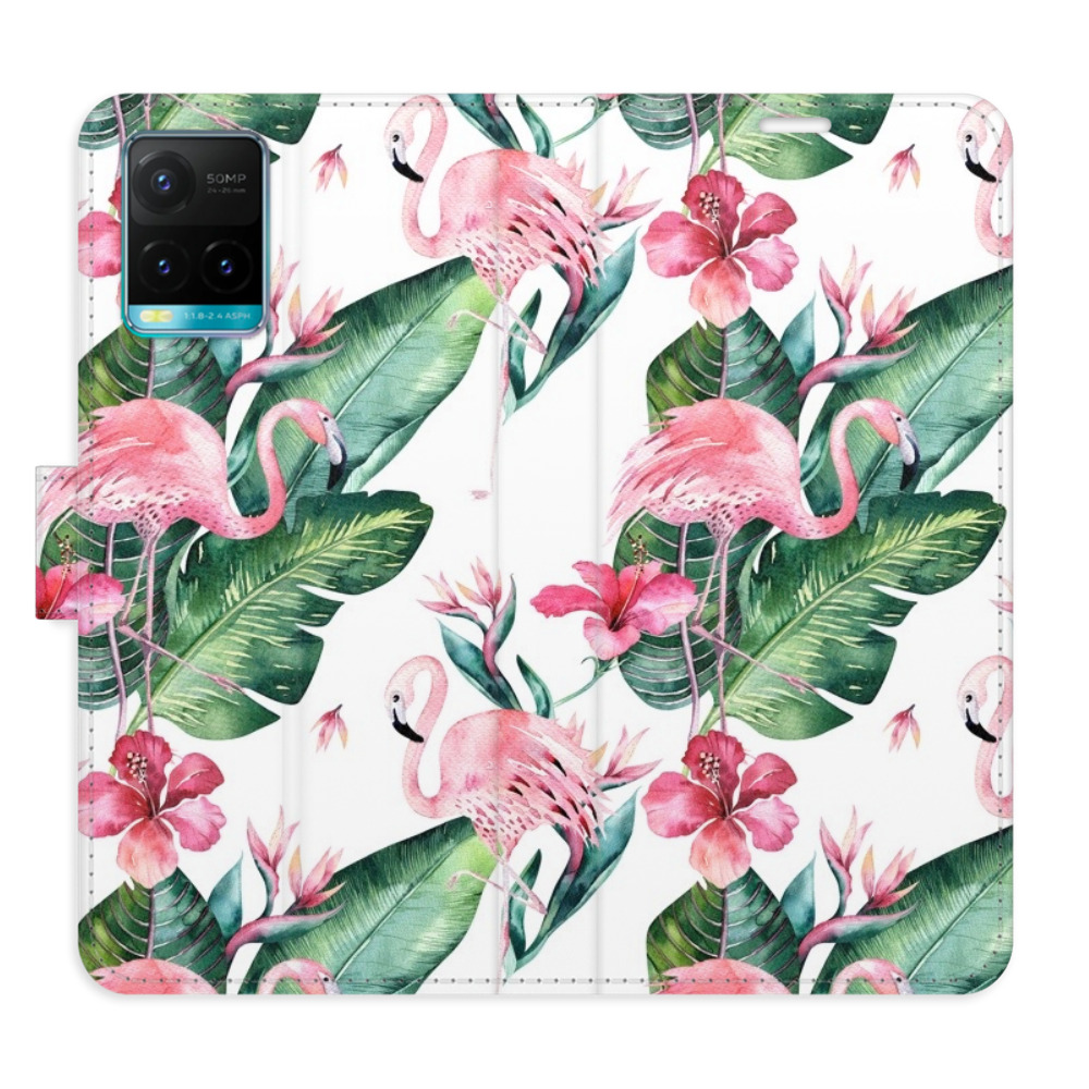 Flipové puzdro iSaprio - Flamingos Pattern - Vivo Y21 / Y21s / Y33s