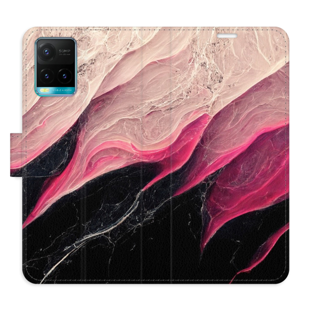 Flipové puzdro iSaprio - BlackPink Marble - Vivo Y21 / Y21s / Y33s