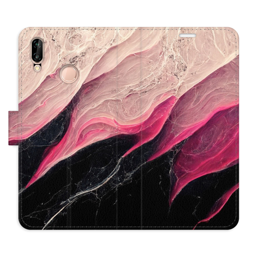 Flipové puzdro iSaprio - BlackPink Marble - Huawei P20 Lite