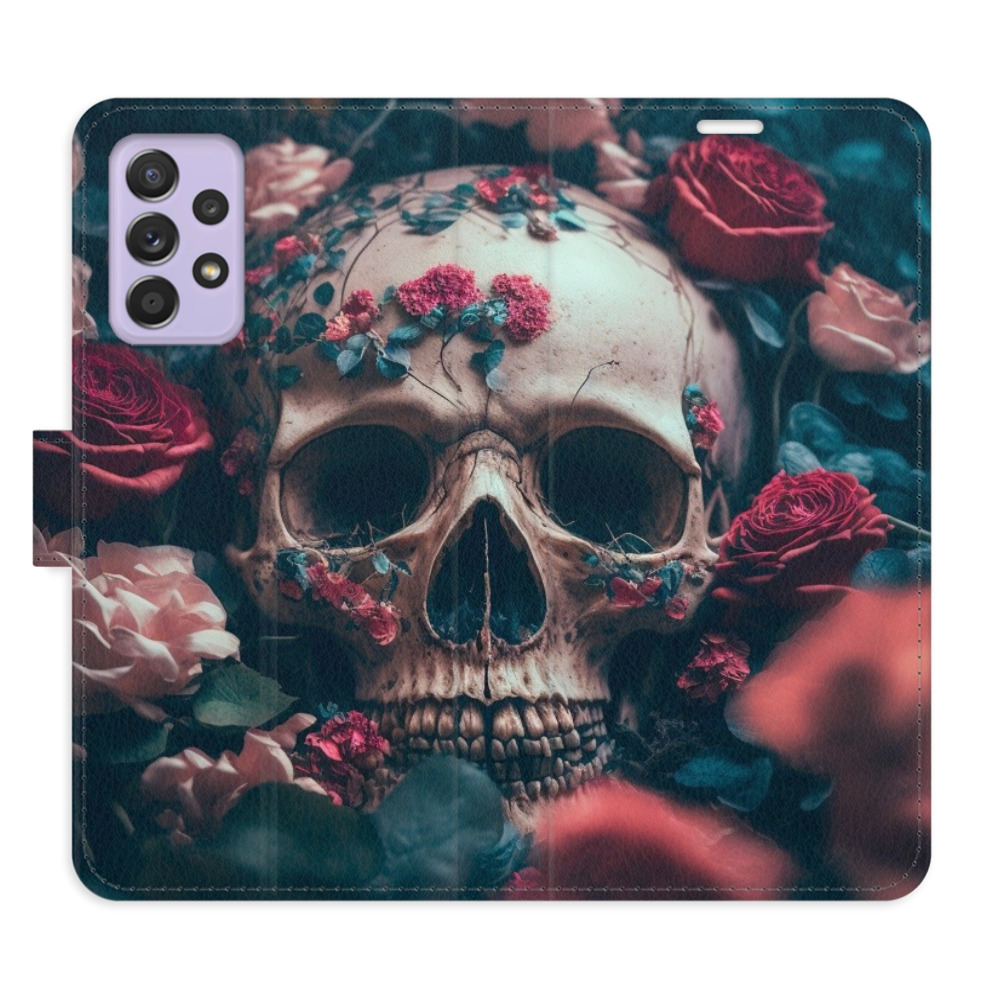 Flipové puzdro iSaprio - Skull in Roses 02 - Samsung Galaxy A52 / A52 5G / A52s