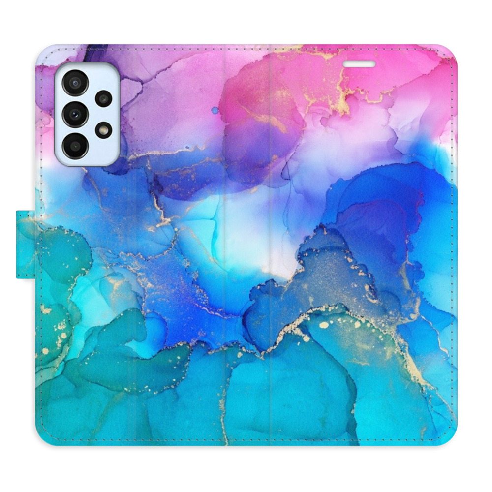 Flipové puzdro iSaprio - BluePink Paint - Samsung Galaxy A23 / A23 5G