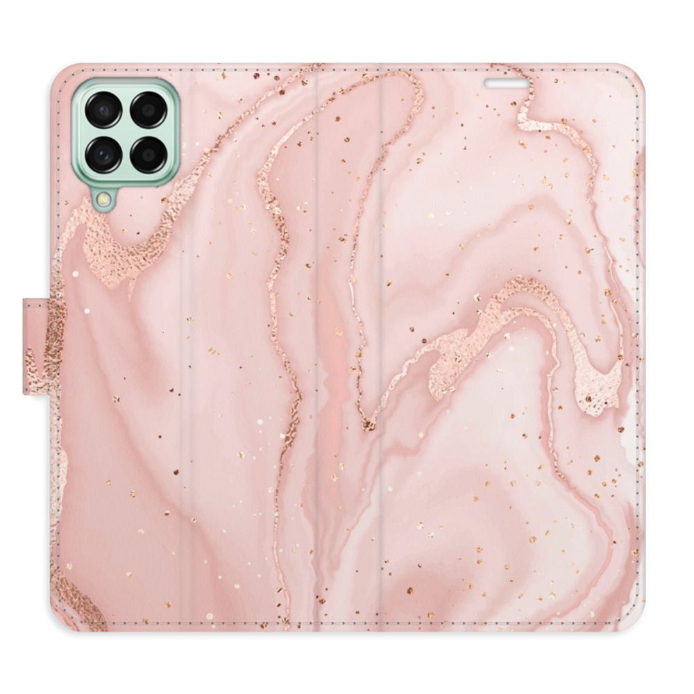 Flipové puzdro iSaprio - RoseGold Marble - Samsung Galaxy M53 5G