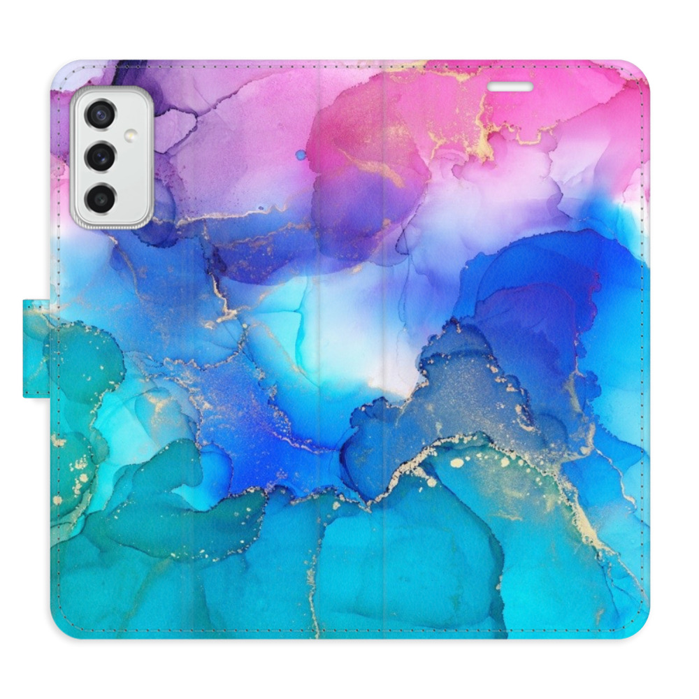 Flipové puzdro iSaprio - BluePink Paint - Samsung Galaxy M52 5G