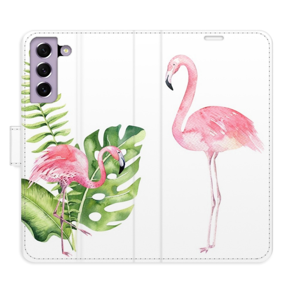 Flipové puzdro iSaprio - Flamingos - Samsung Galaxy S21 FE 5G