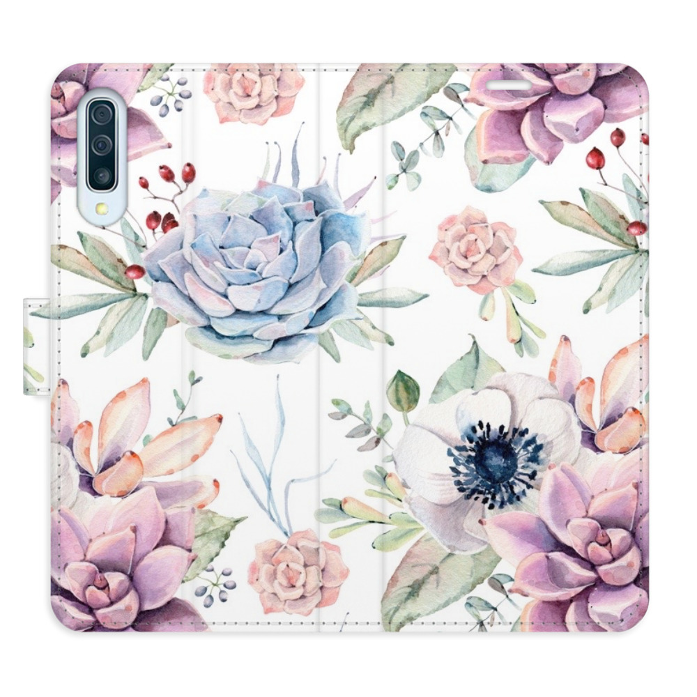 Flipové puzdro iSaprio - Succulents Pattern - Samsung Galaxy A50